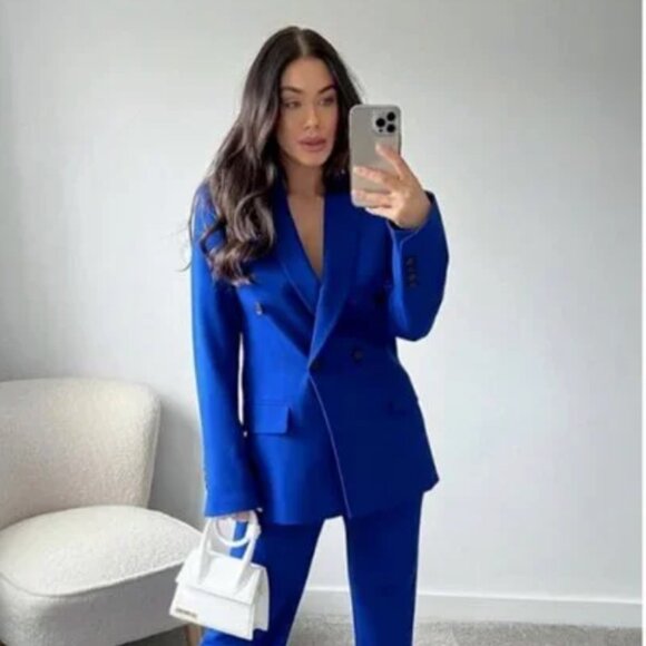 ZARA Double Breasted Blazer - NWT - Small - Picture 1 of 5